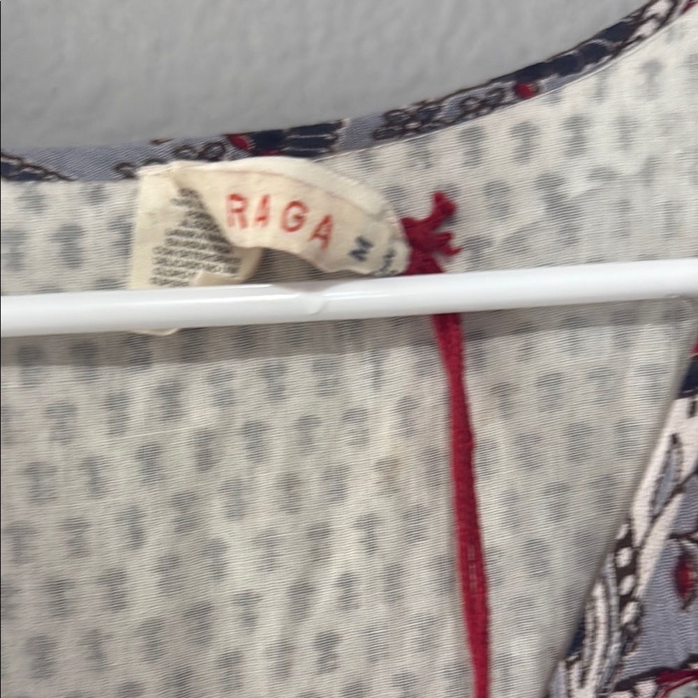 Anthropologie Red, Black & White Printed Maxi Dress - Picture 3 of 15